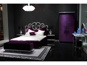 Blossom Luxury Purple Platform Queen Bed