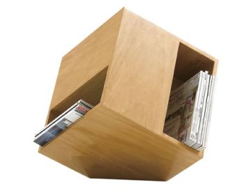Book Modern White Glossy Magazine Holder End Table
