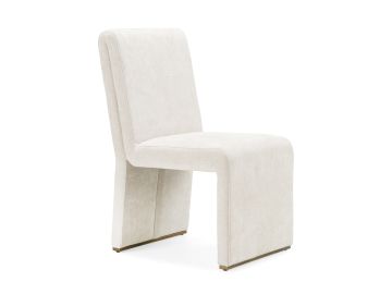 Bounty - Modern Beige Fabric + Antique Brass Dining Chair (Set of 2)