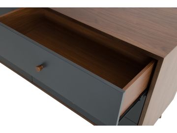 Dali Mid-Century Grey & Walnut Dresser