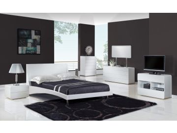 Bristol Contemporary Glossy Bedroom Set
