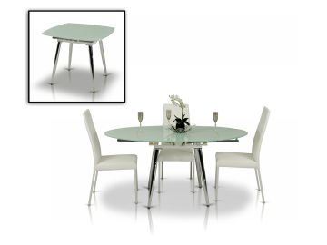 Brunch Modern White Extendable Dining Table