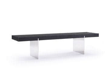 Oxnard Modern Black Ash Dining Bench