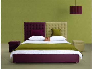 C621 Modern Purple & Green Bonded Leather Bed