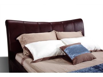 C622 Modern Brown Bonded Leather Bed