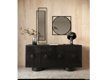 Calexico - Contemporary Black Wave Glass + Black Buffet