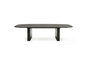 Calhoun - Modern Smoked Oak Extendable Dining Table