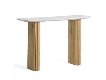 Cambridge White Marble & Mango Console Table