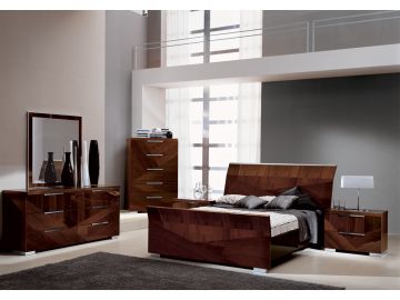 ALF Capri Italian Modern Walnut Chest