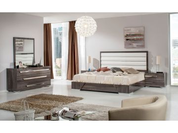 Capulet Italian Modern Grey Bed