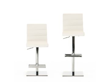 Kasey Modern White Bar Stool