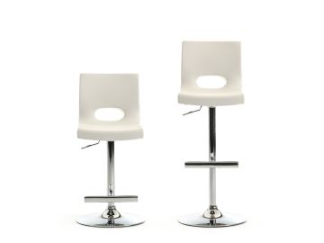Lauda Modern White Bar Stool