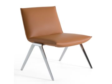 Cedric - Modern Camel Vegan Leather Accent Chair