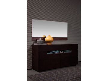 Ceres - Modern Brown Oak Bedroom Mirror