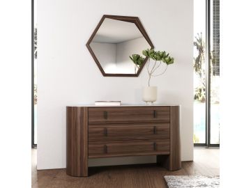 Chelton - Modern Walnut Mirror