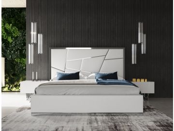 Chrysler Modern White 4-Piece Bedroom Set