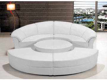 Modern Leather Circular Sectional Sofa- Circle