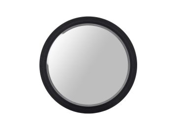 Cirque - Modern Black Ash Round Mirror
