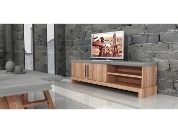 Modrest Civic Modern Concrete & Acacia TV Stand