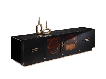 Padua Modern Black TV Stand
