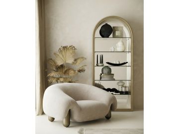 Clarity - Contemporary Light Grey Fabric Accent Chair