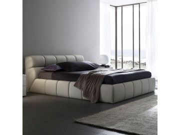 Cloud Beige Modern Platform Bed
