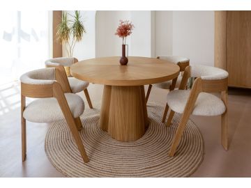 Cloud - Modern Natural Oak Extendable Dining Table