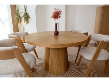 Cloud - Modern Natural Oak Extendable Dining Table
