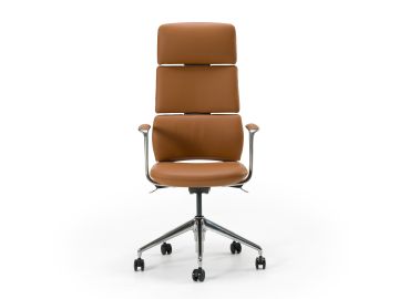Clyne - Modern Camel Vegan Leather Executive Office Chair