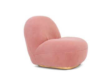 Crestone - Modern Pink Sherpa Accent Chair