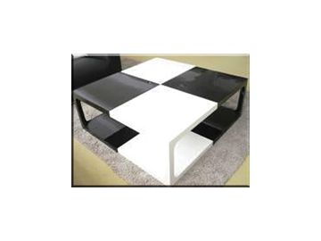CT02 Modern White and Black Lacquer Coffee Table