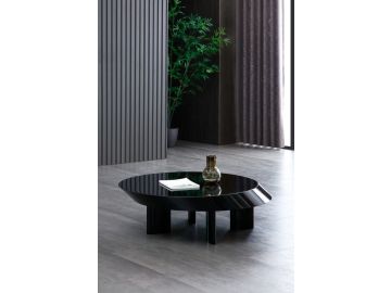 CT106 - Black High Gloss Round Coffee Table