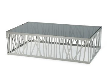Bamboo Contemporary Stainless Steel Coffee Table