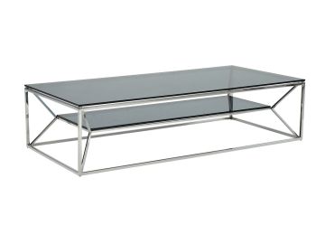 Facet Contemporary Smoked Glass Coffee Table