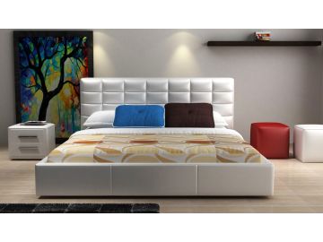 D531 Modern White Bonded Leather Bed