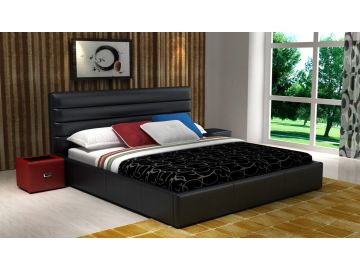 D532 Modern Black Bonded Leather Bed