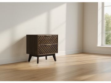 Daisy Mid-Century Dark Acacia Nightstand