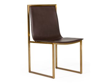 Dalton - Modern Brown Leatherette Dining Chair (Set of 2)