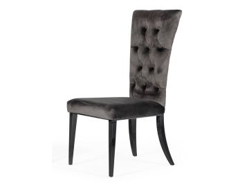 Darley - Transitional Grey Velvet Dining Chair Set of 2