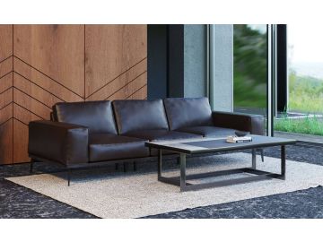 Darwin - Italian Modern Dark Brown Leather Sofa
