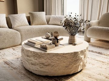 Quarry - Modern Round Coffee Table