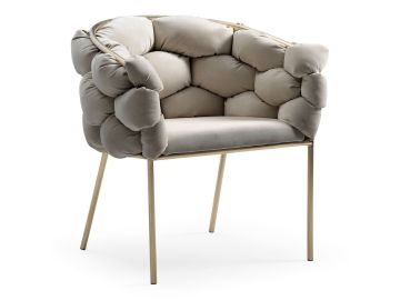 Debra - Modern Grey Fabric Dining Chair