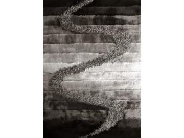 Rug Factory Plus Shaggy Viscose Design S10 Gray Area Rug