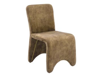 Ditka - Modern Camel Velvet Dining Chair (Set of 2)