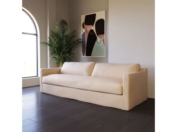 Admiral - Modern Classic Sand Fabric Sofa