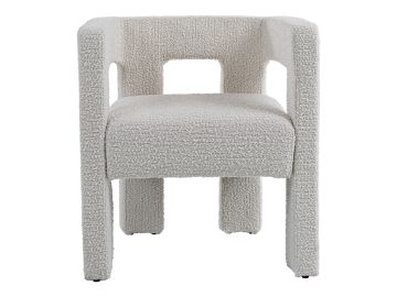 Drea - Modern White Fabric Dining Chair