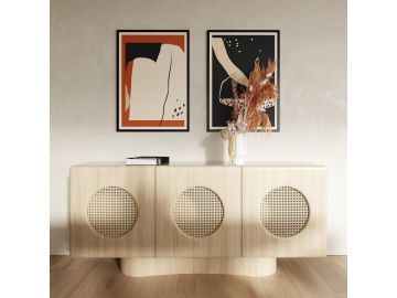 Osaka - Modern Natural Ash + Rattan Buffet