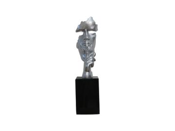 Silver Mask Sculpture