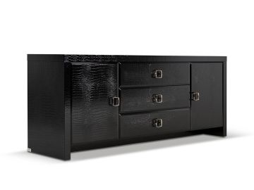 Glam Black Crocodile Dresser