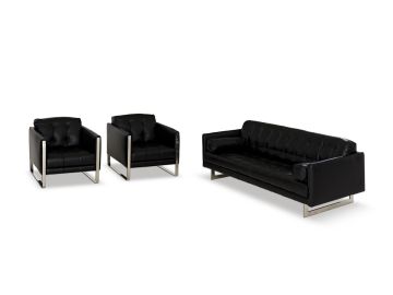 Inspiration Modern Black Sofa Set